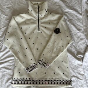 Vintage Post Card Italy quarter zip fleece